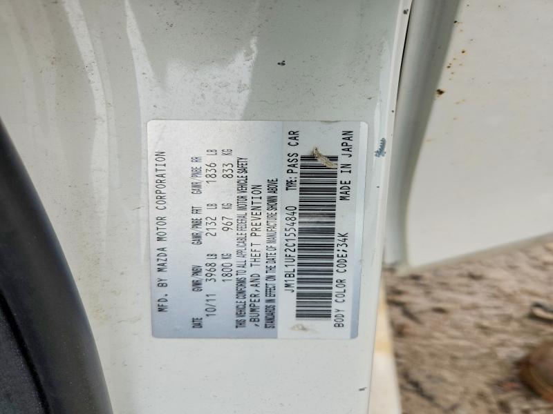 Aukcja sprzedaży 2012 Mazda 3, vin: JM1BL1UF2C1554840, numer aukcji: 49783566
