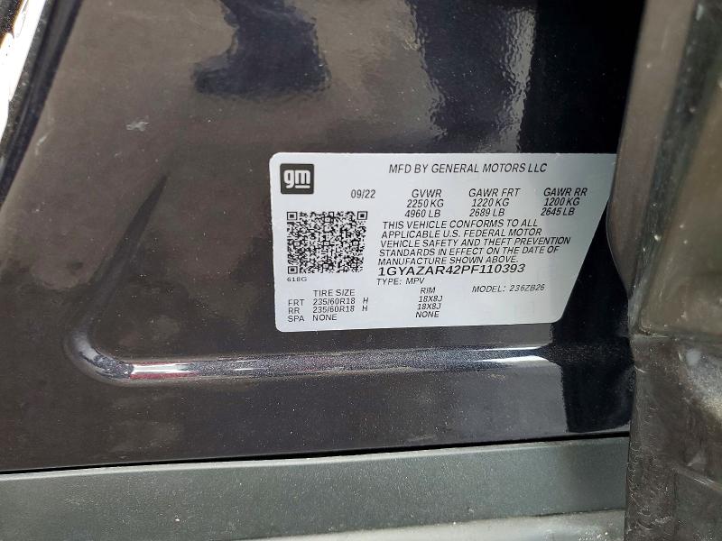 48703406 :رقم المزاد ، 1GYAZAR42PF110393 vin ، 2023 Cadillac Xt4 مزاد بيع