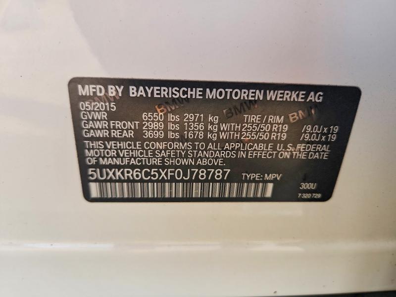 Aukcja sprzedaży 2015 Bmw X5, vin: 5UXKR6C5XF0J78787, numer aukcji: 49847836
