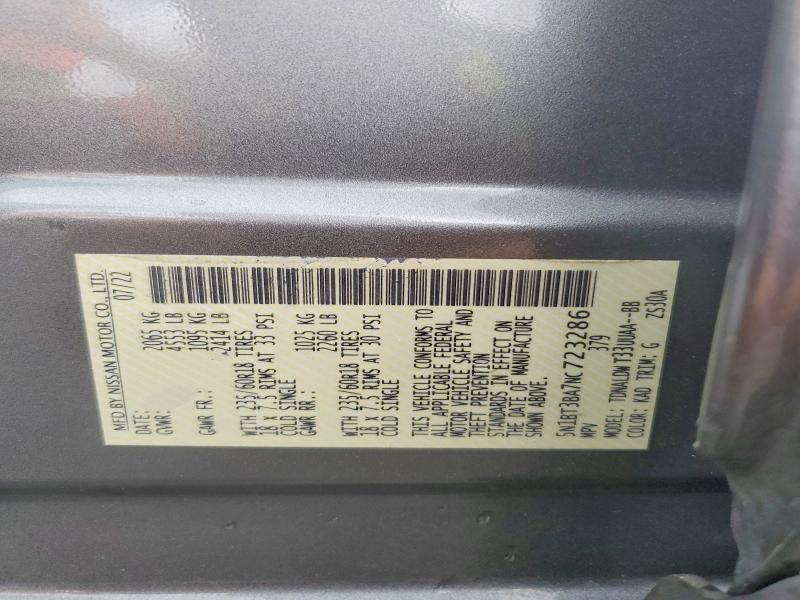 Продаж на аукціоні авто 2022 Nissan Rogue, vin: 5N1BT3BA7NC723286, номер лоту: 49409416