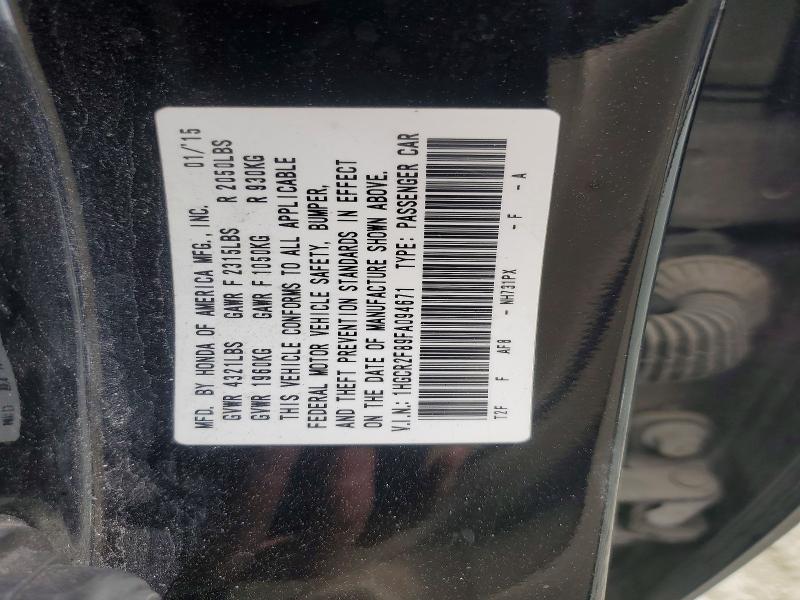 2015 Honda Accord მანქანა იყიდება აუქციონზე, vin: 1HGCR2F89FA094671, აუქციონის ნომერი: 50226556
