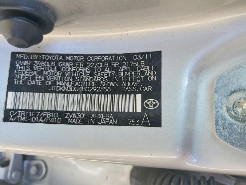 Продажа на аукционе авто 2011 Toyota Prius, vin: JTDKN3DU4B0292358, номер лота: 48706906