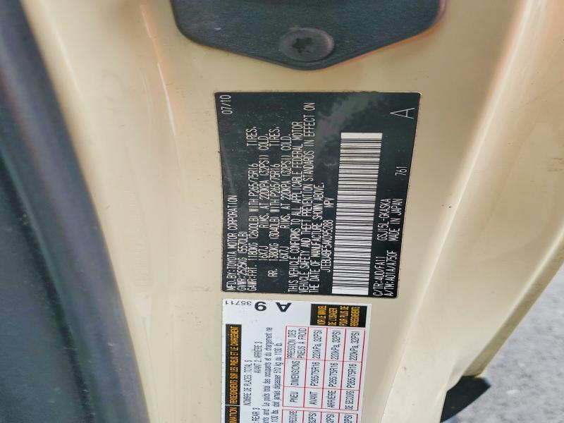49093986 :رقم المزاد ، JTEBU4BF5AK095288 vin ، 2010 Toyota Fj Cruiser مزاد بيع