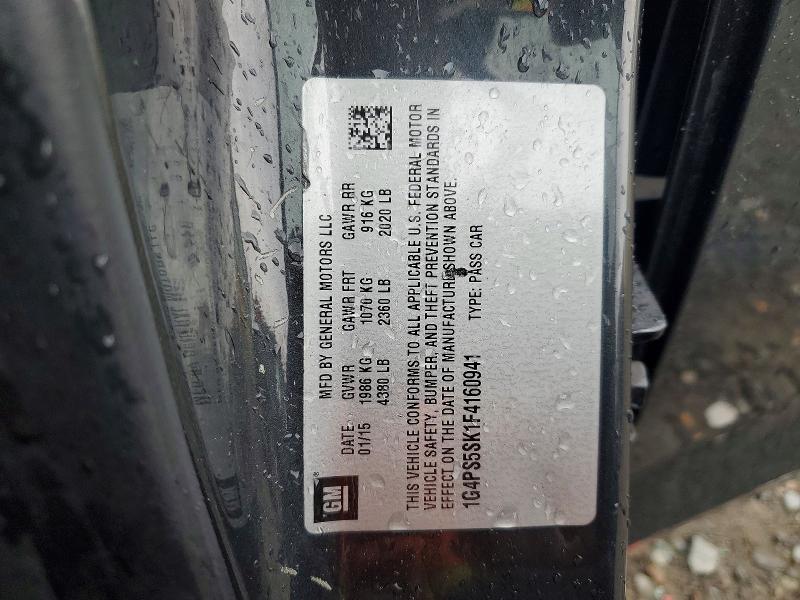 2015 Buick Verano მანქანა იყიდება აუქციონზე, vin: 1G4PS5SK1F4160941, აუქციონის ნომერი: 48341956
