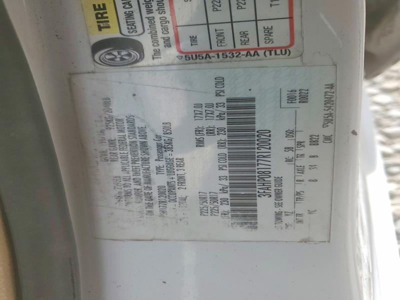 2007 Ford Fusion მანქანა იყიდება აუქციონზე, vin: 3FAHP08177R120020, აუქციონის ნომერი: 50952836