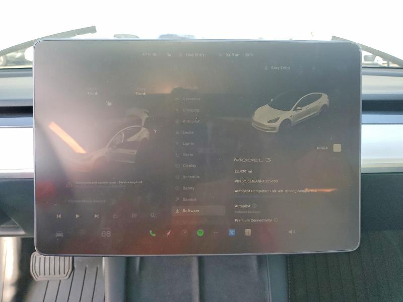 Aukcja sprzedaży 2022 Tesla Model 3, vin: 5YJ3E1EA6NF355883, numer aukcji: 50519746