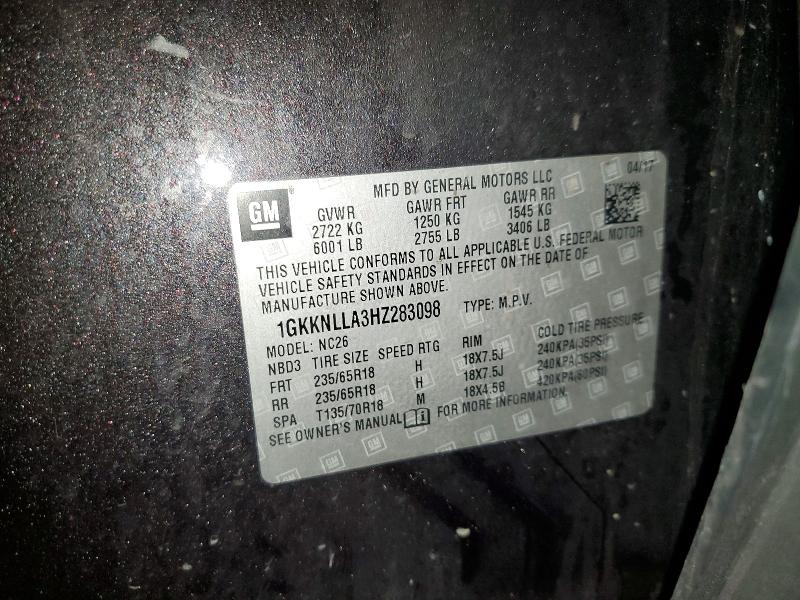 Продажа на аукционе авто 2017 Gmc Acadia, vin: 1GKKNLLA3HZ283098, номер лота: 49900686