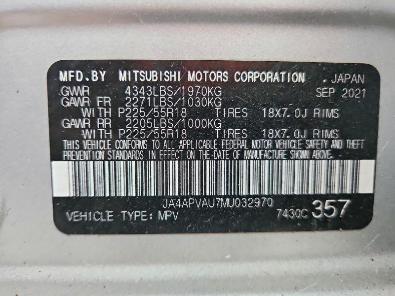 Aukcja sprzedaży 2021 Mitsubishi Outlander Sport, vin: JA4APVAU7MU032970, numer aukcji: 48142226