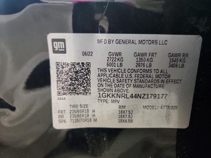 Продаж на аукціоні авто 2022 Gmc Acadia, vin: 1GKKNRL44NZ179177, номер лоту: 51679376