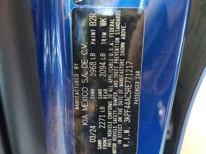 Продажа на аукционе авто 2024 Kia Forte, vin: 3KPF44AC5RE771217, номер лота: 48711876