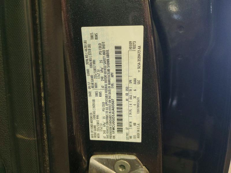 Aukcja sprzedaży 2018 Ford Escape, vin: 1FMCU0GD3JUA03507, numer aukcji: 50642306