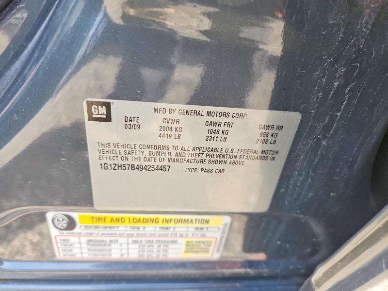 Auction sale of the 2009 Chevrolet Malibu, vin: 1G1ZH57B494254457, lot number: 50966716