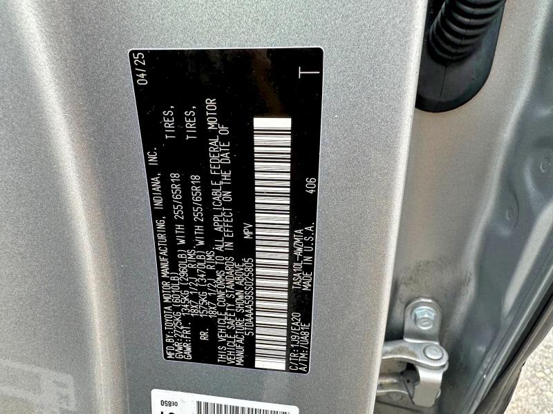 Продажа на аукционе авто 2025 Toyota Grand Highlander, vin: 5TDAAAA59SS025805, номер лота: 48006586