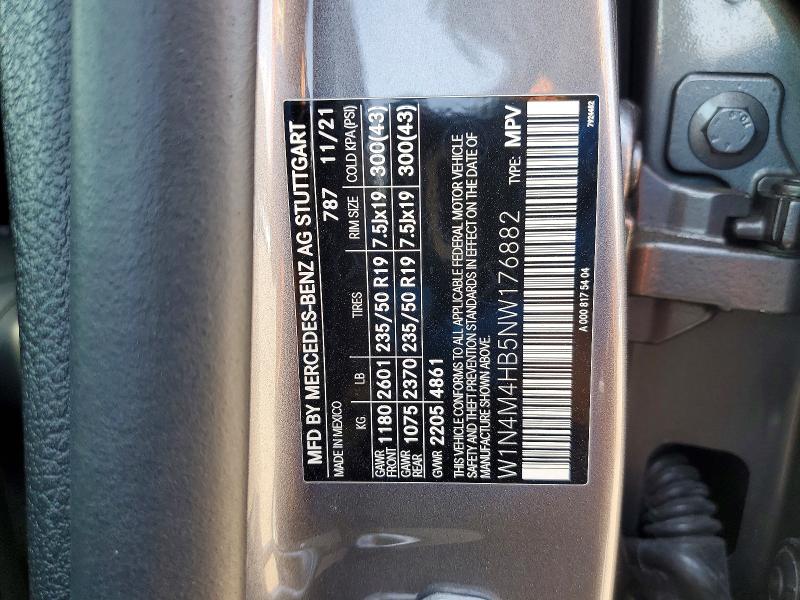 Aukcja sprzedaży 2022 Mercedes-benz Glb, vin: W1N4M4HB5NW176882, numer aukcji: 48972136