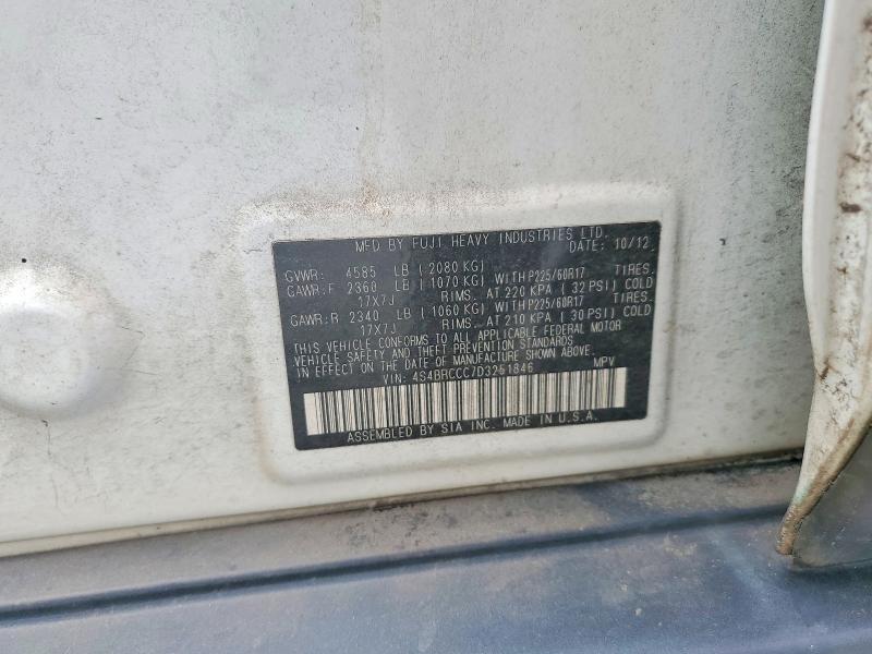 2013 Subaru Outback მანქანა იყიდება აუქციონზე, vin: 4S4BRCCC7D3251846, აუქციონის ნომერი: 50766546