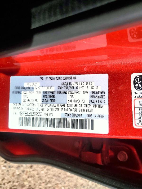 2025 Mazda Cx-5 მანქანა იყიდება აუქციონზე, vin: JM3KFBBL8S0672053, აუქციონის ნომერი: 50999416