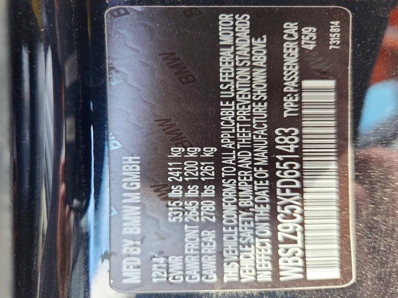 Продаж на аукціоні авто 2015 Bmw M6, vin: WBSLZ9C5XFD651483, номер лоту: 50177036