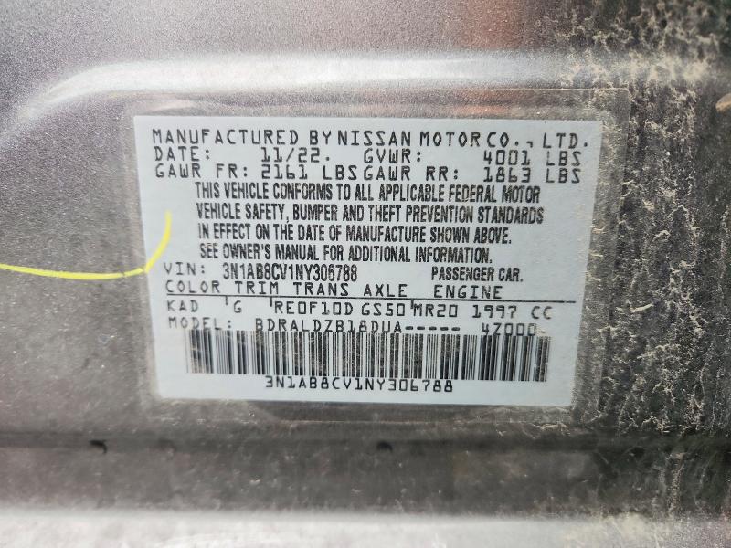 Продаж на аукціоні авто 2022 Nissan Sentra, vin: 3N1AB8CV1NY306788, номер лоту: 48621966