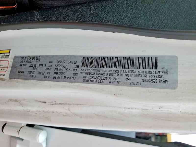 Продаж на аукціоні авто 2017 Jeep Wrangler Unlimited, vin: 1C4BJWDG6HL634424, номер лоту: 51535406