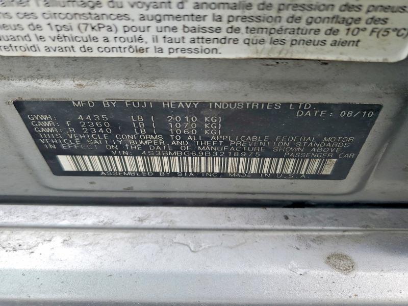 2011 Subaru Legacy მანქანა იყიდება აუქციონზე, vin: 4S3BMBG69B3218975, აუქციონის ნომერი: 51808446