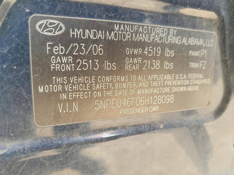 Aukcja sprzedaży 2006 Hyundai Sonata, vin: 5NPEU46F06H128098, numer aukcji: 49489536