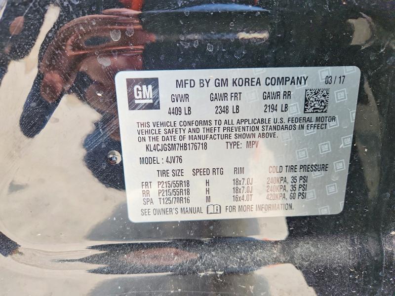 Aukcja sprzedaży 2017 Buick Encore, vin: KL4CJGSM7HB176718, numer aukcji: 51360236