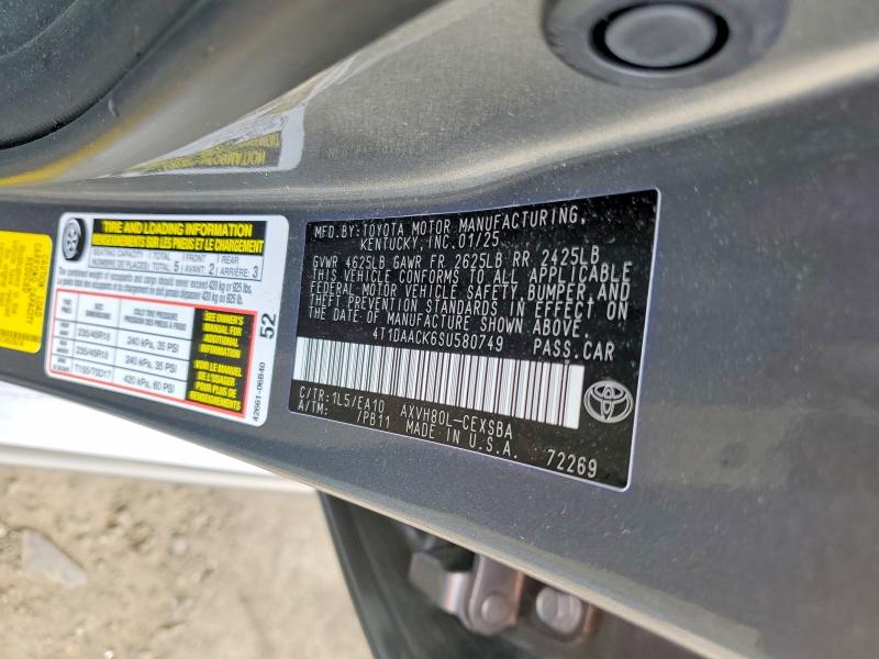 Aukcja sprzedaży 2025 Toyota Camry, vin: 4T1DAACK6SU580749, numer aukcji: 50983596