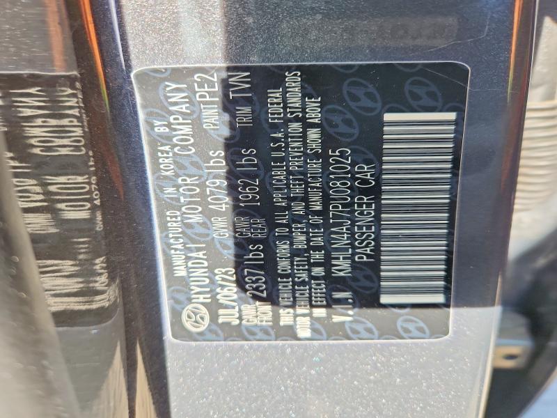 50335876 :رقم المزاد ، KMHLN4AJ7PU081025 vin ، 2023 Hyundai Elantra مزاد بيع