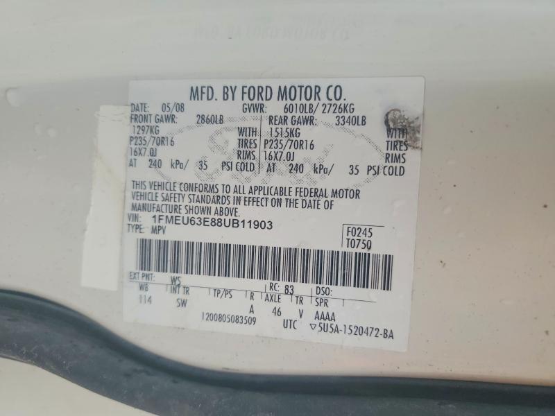 Aukcja sprzedaży 2008 Ford Explorer, vin: 1FMEU63E88UB11903, numer aukcji: 52079416