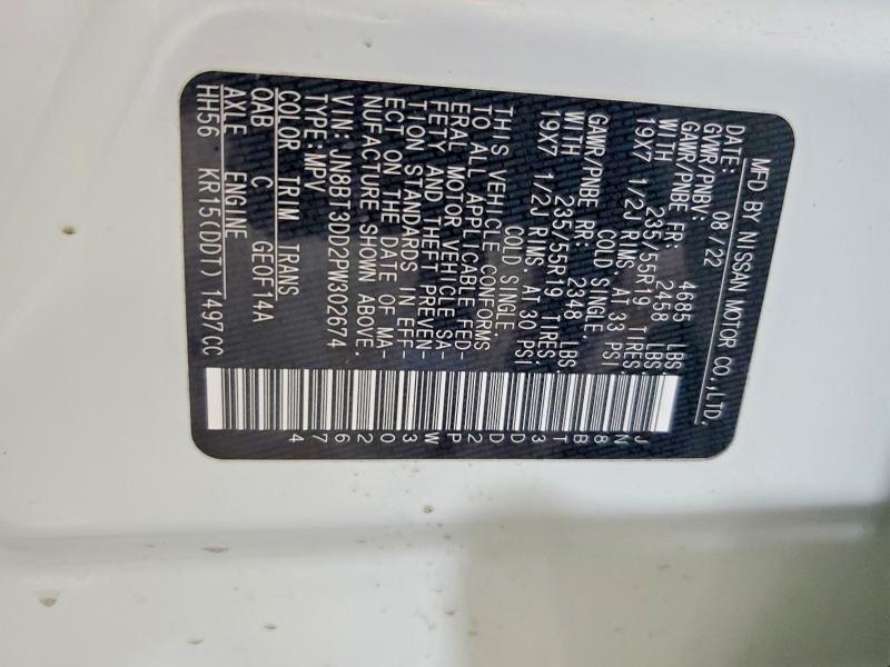 Продажа на аукционе авто 2023 Nissan Rogue, vin: JN8BT3DD2PW302674, номер лота: 49943616