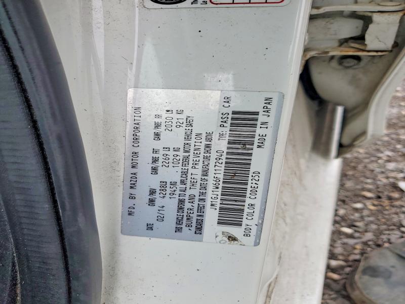 47699586 :رقم المزاد ، JM1GJ1W66F1172940 vin ، 2015 Mazda 6 مزاد بيع