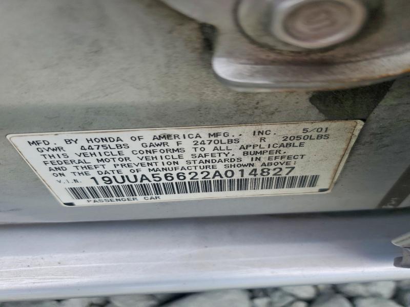 48957556 :رقم المزاد ، 19UUA56622A014827 vin ، 2002 Acura 3.2tl مزاد بيع
