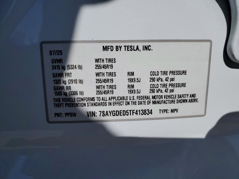 Продажа на аукционе авто 2026 Tesla Model Y, vin: 7SAYGDED5TF413834, номер лота: 50654066