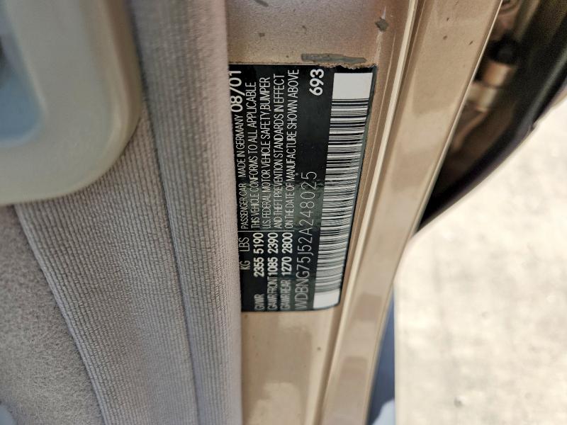 Aukcja sprzedaży 2002 Mercedes-benz S, vin: WDBNG75J52A248025, numer aukcji: 50222676