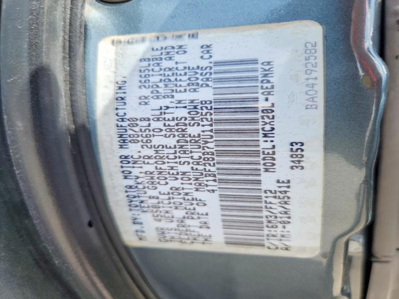 Aukcja sprzedaży 2000 Toyota Avalon, vin: 4T1BF28B7YU112528, numer aukcji: 51464566