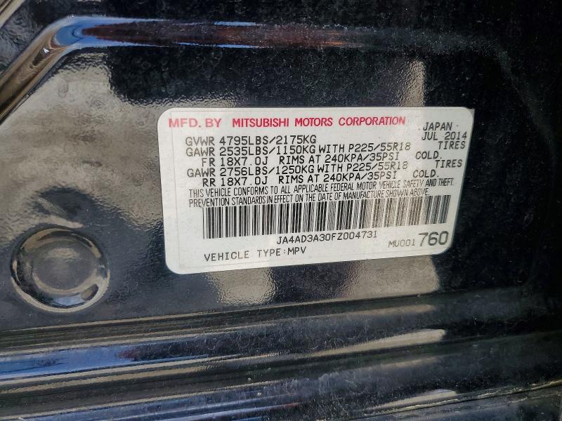 Продаж на аукціоні авто 2015 Mitsubishi Outlander, vin: JA4AD3A30FZ004731, номер лоту: 49180246