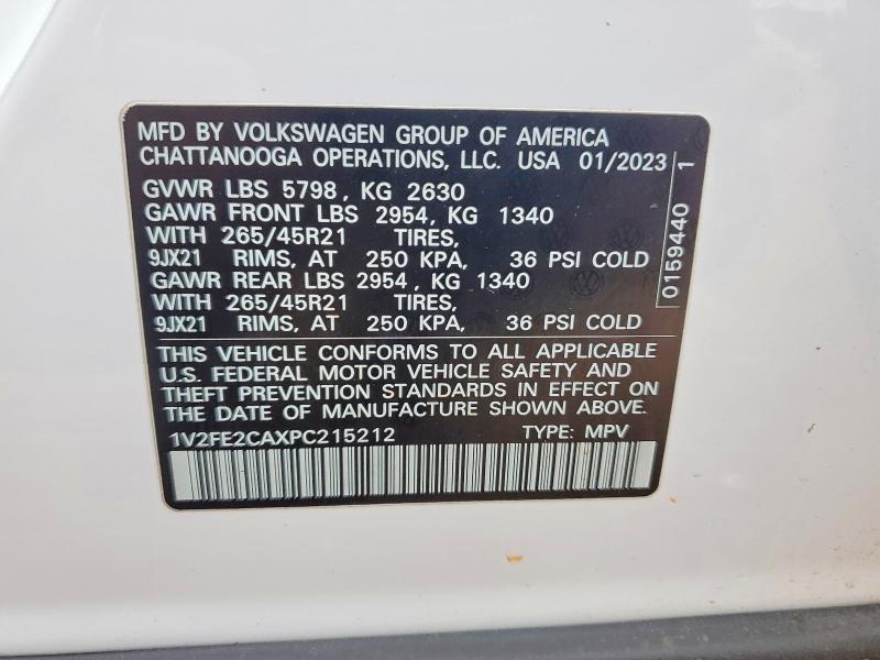 Aukcja sprzedaży 2023 Volkswagen Atlas Cross Sport, vin: 1V2FE2CAXPC215212, numer aukcji: 51490486