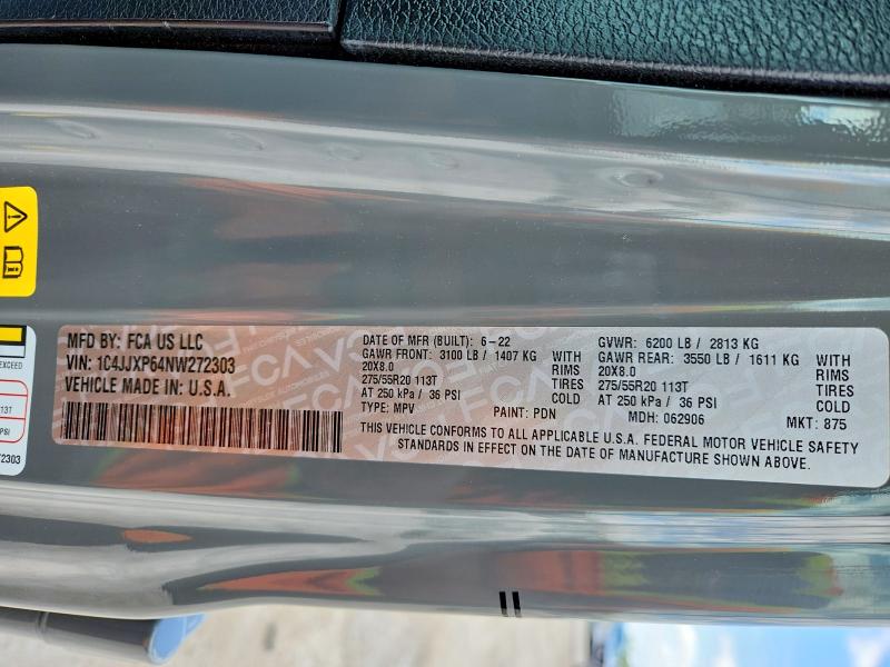 Продажа на аукционе авто 2022 Jeep Wrangler Unlimited, vin: 1C4JJXP64NW272303, номер лота: 51715956