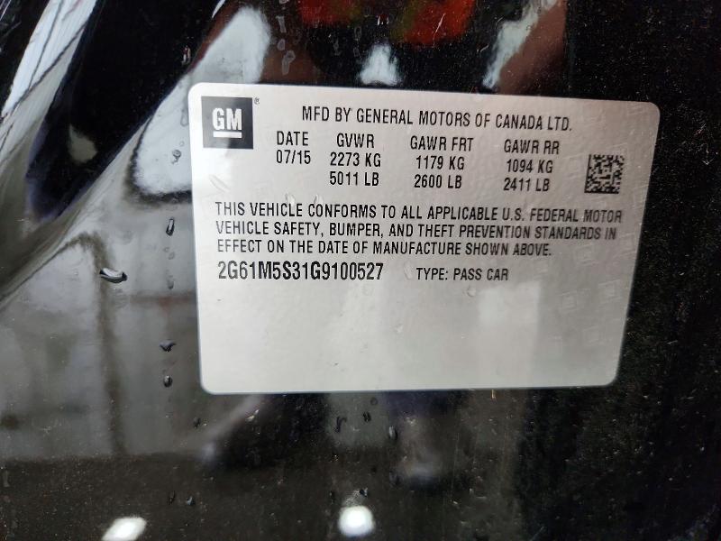 2016 Cadillac Xts მანქანა იყიდება აუქციონზე, vin: 2G61M5S31G9100527, აუქციონის ნომერი: 49961476