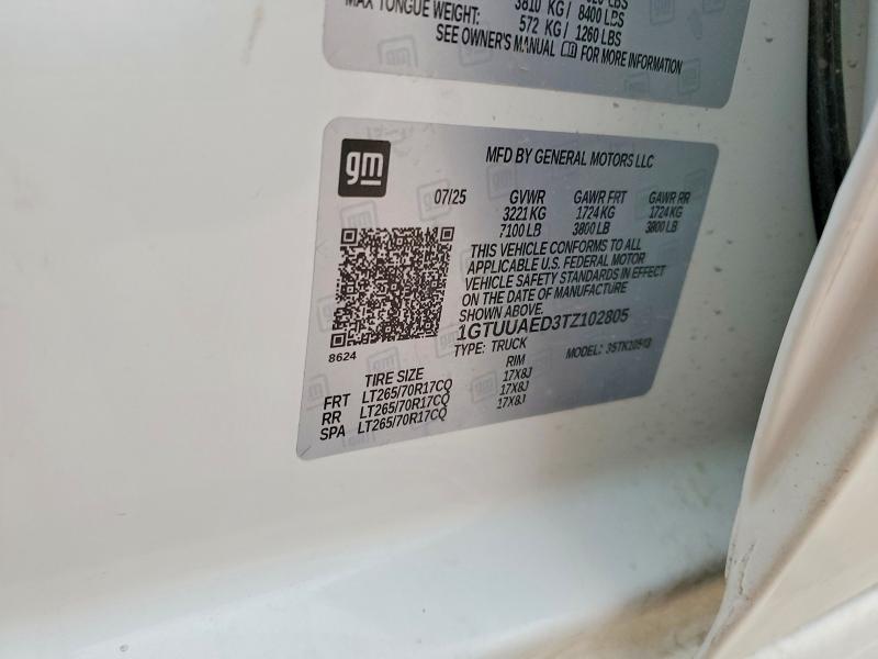 2026 Gmc Sierra მანქანა იყიდება აუქციონზე, vin: 1GTUUAED3TZ102805, აუქციონის ნომერი: 47614046