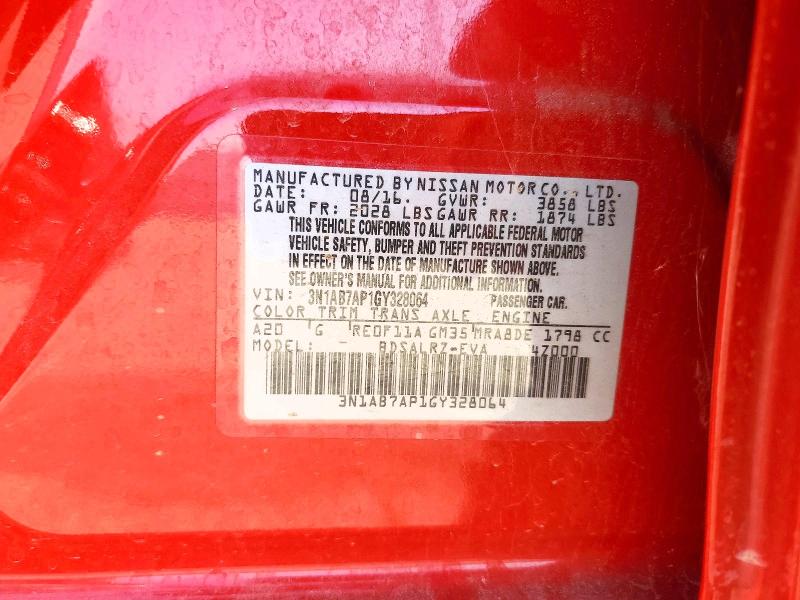 Aukcja sprzedaży 2016 Nissan Sentra, vin: 3N1AB7AP1GY328064, numer aukcji: 51684136