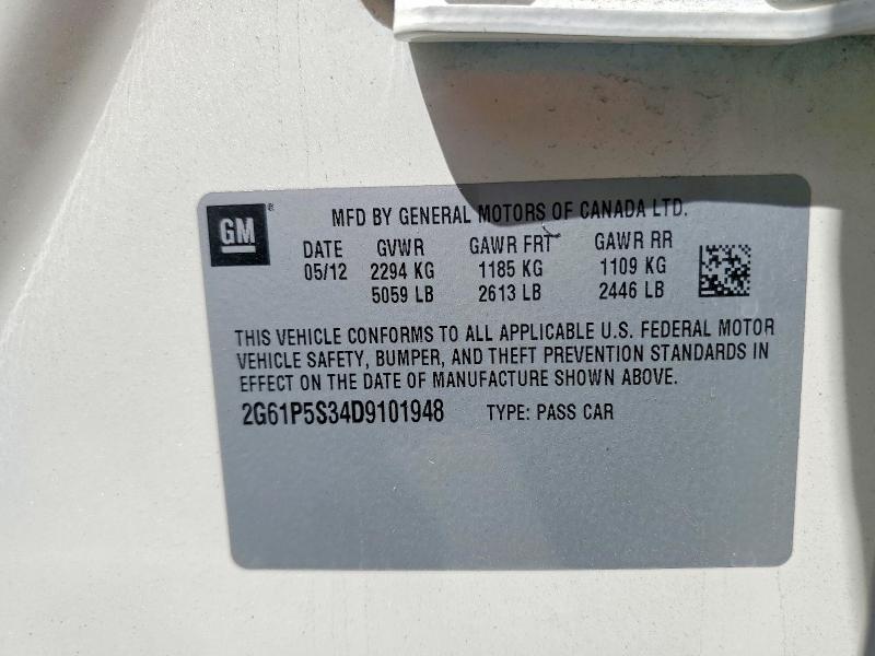 2013 Cadillac Xts მანქანა იყიდება აუქციონზე, vin: 2G61P5S34D9101948, აუქციონის ნომერი: 50993026