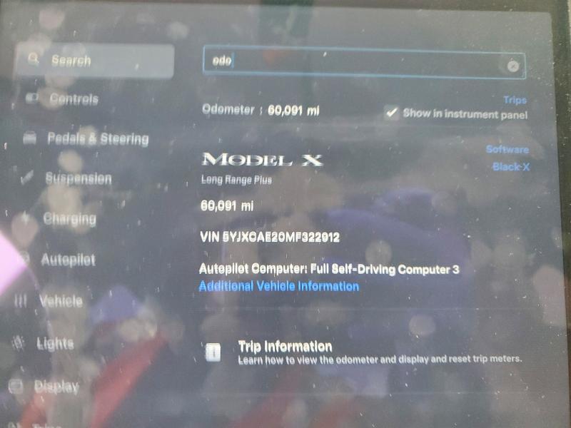 Aukcja sprzedaży 2021 Tesla Model X, vin: 5YJXCAE20MF322912, numer aukcji: 48534236
