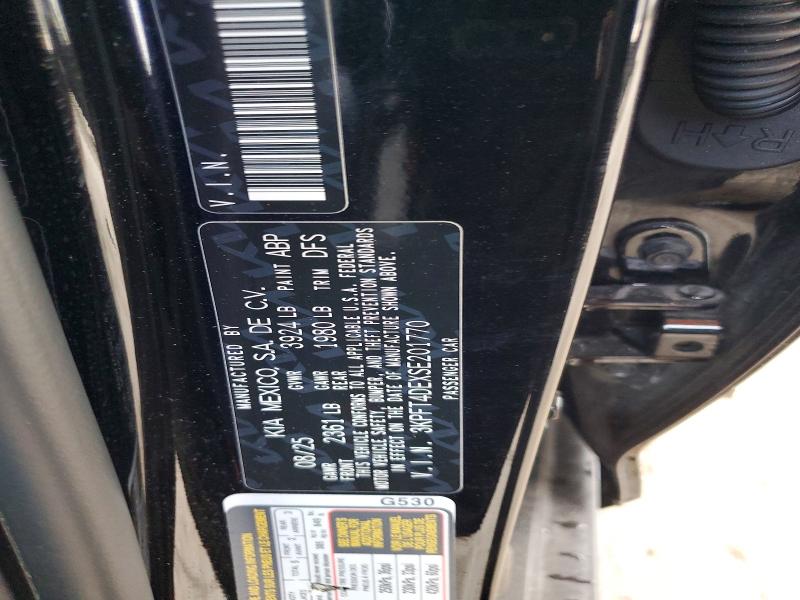 Aukcja sprzedaży 2025 Kia K4, vin: 3KPFT4DEXSE201770, numer aukcji: 48965866