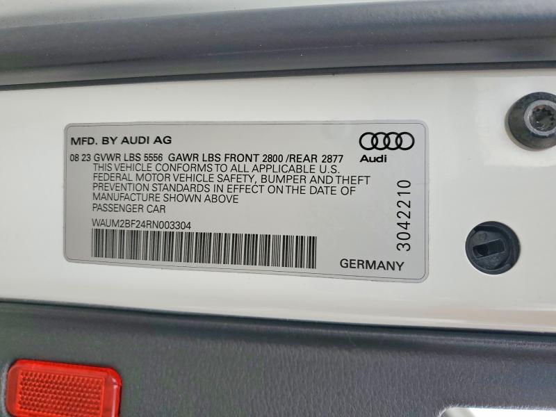 Продажа на аукционе авто 2024 Audi A6, vin: WAUM2BF24RN003304, номер лота: 49126726