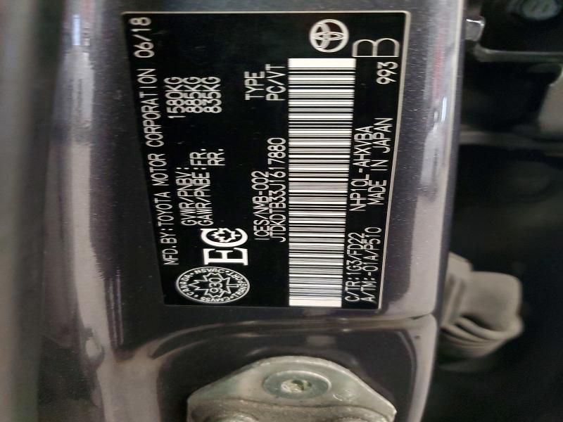 Продаж на аукціоні авто 2018 Toyota Prius C, vin: JTDKDTB33J1617880, номер лоту: 49569246