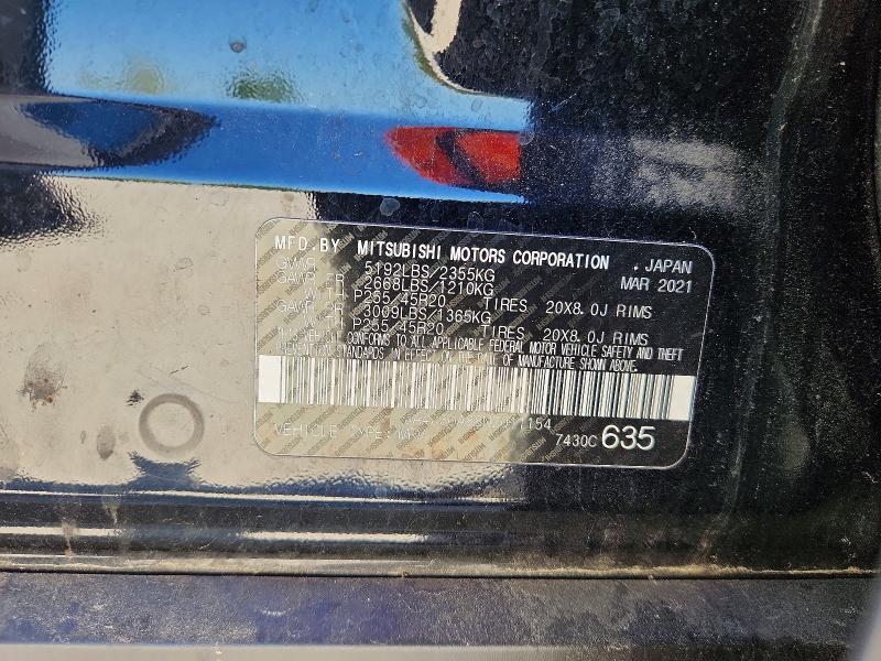 2022 Mitsubishi Outlander მანქანა იყიდება აუქციონზე, vin: JA4J3UA88NZ011154, აუქციონის ნომერი: 49108936