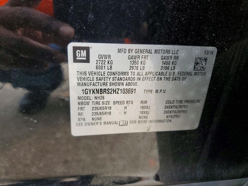 Продажа на аукционе авто 2017 Cadillac Xt5, vin: 1GYKNBRS2HZ103691, номер лота: 50770616