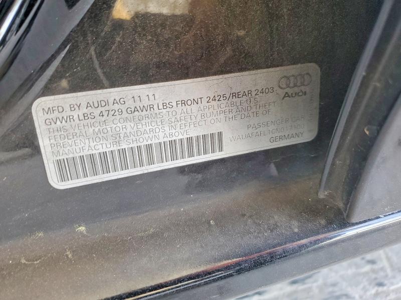 Aukcja sprzedaży 2012 Audi A4, vin: WAUAFAFL1CN017100, numer aukcji: 48697206