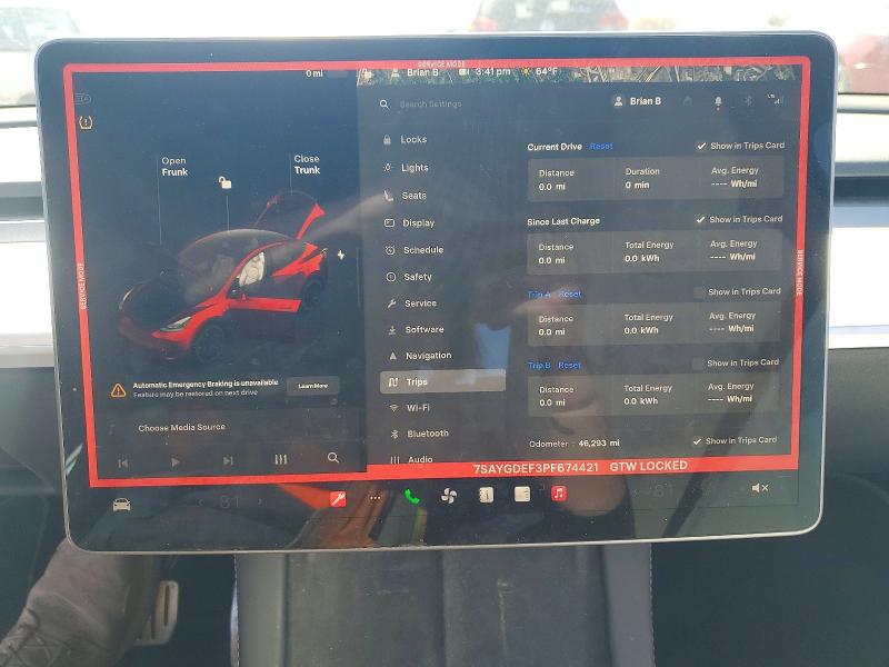 Aukcja sprzedaży 2023 Tesla Model Y, vin: 7SAYGDEF3PF674421, numer aukcji: 48124906